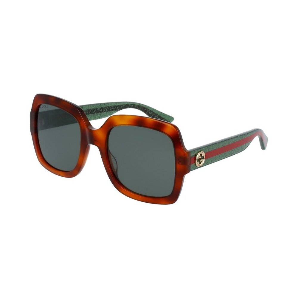 NEW GUCCI SUNGLASSES HAVANA SQUARE WOMEN EYEWEAR GUCCI GG0036SN 003